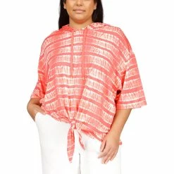 Deals π₯ Michael Kors Plus Size Shibori Hoodie Knot Tee π