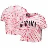 Deals 👍 Women's Pressbox Crimson Alabama Crimson Tide Showtime Tie-Dye Crop T-Shirt 🥰 -women‘s clothing store unnamed file 1021
