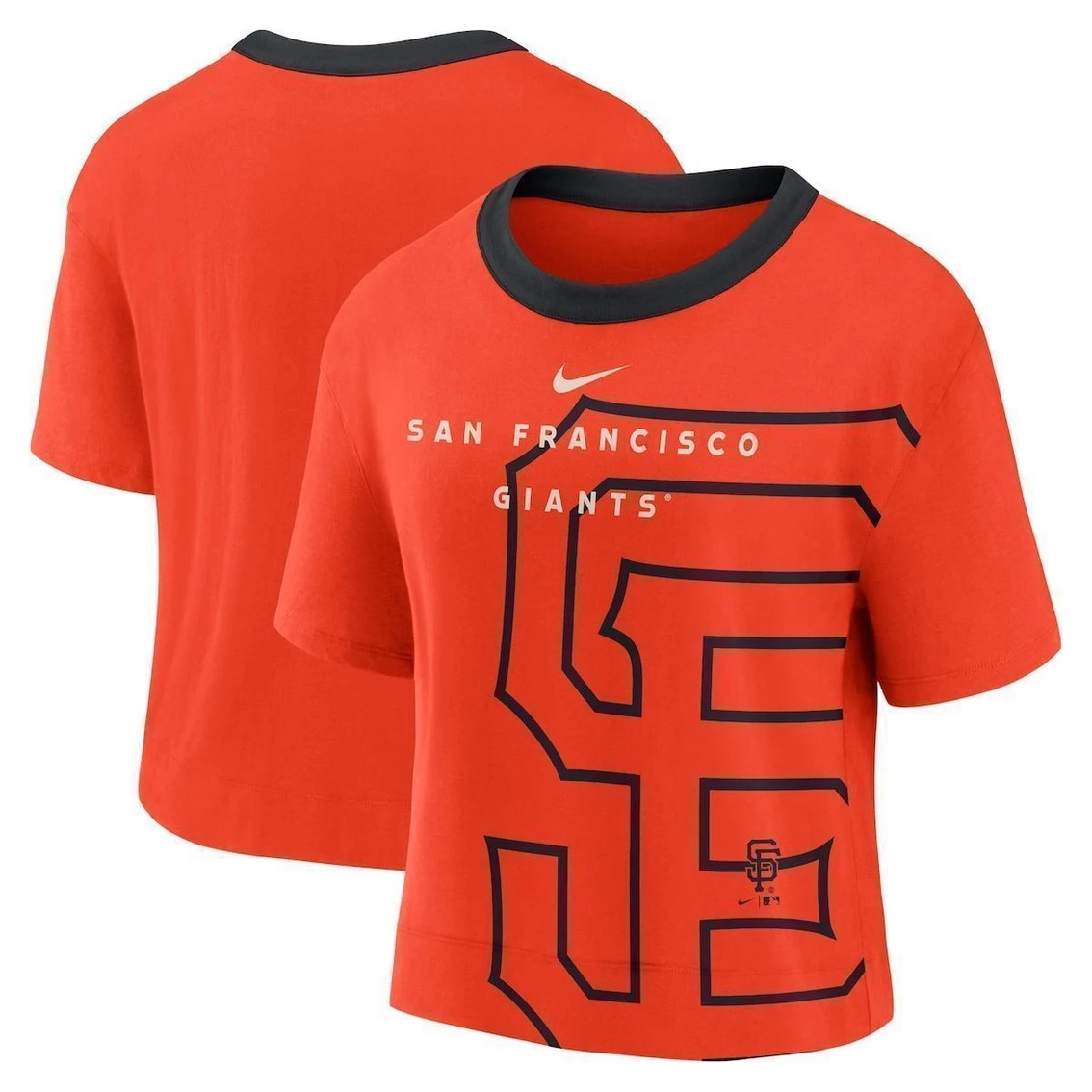 New π Women's Nike Orange/Black San Francisco Giants Team First High Hip Boxy T-Shirt β 3 New π Women's Nike Orange/Black San Francisco Giants Team First High Hip Boxy T-Shirt β