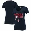 Promo ⭐ BreakingT 👩 Women's Navy Minnesota Twins Hometown V-Neck T-Shirt 🤩 -women‘s clothing store unnamed file 1038