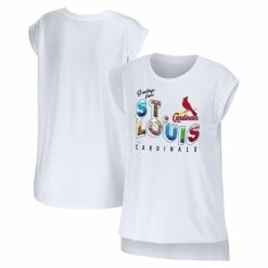 New 🛒 Women's WEAR By Erin Andrews White St. Louis Cardinals Greetings From T-Shirt 👏