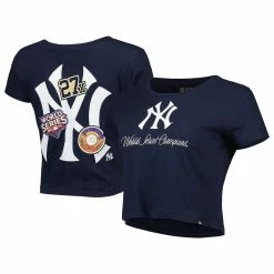 Deals 🎁 Women's New Era Navy New York Yankees Historic Champs T-Shirt 🎁 -women‘s clothing store unnamed file 1055