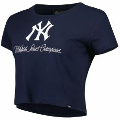 Deals 🎁 Women's New Era Navy New York Yankees Historic Champs T-Shirt 🎁 -women‘s clothing store unnamed file 1056