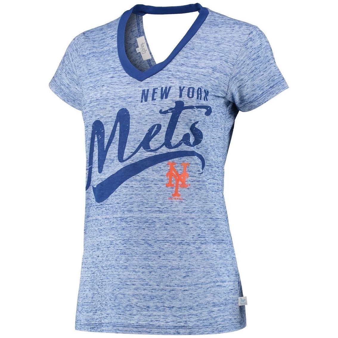 New ❤️ Women's Touch Royal New York Mets Hail Mary V-Neck Back Wrap T-Shirt ✔️ 5 New ❤️ Women's Touch Royal New York Mets Hail Mary V-Neck Back Wrap T-Shirt ✔️ - Image 3
