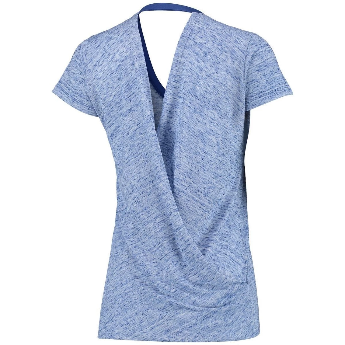 New ❤️ Women's Touch Royal New York Mets Hail Mary V-Neck Back Wrap T-Shirt ✔️ 6 New ❤️ Women's Touch Royal New York Mets Hail Mary V-Neck Back Wrap T-Shirt ✔️ - Image 4