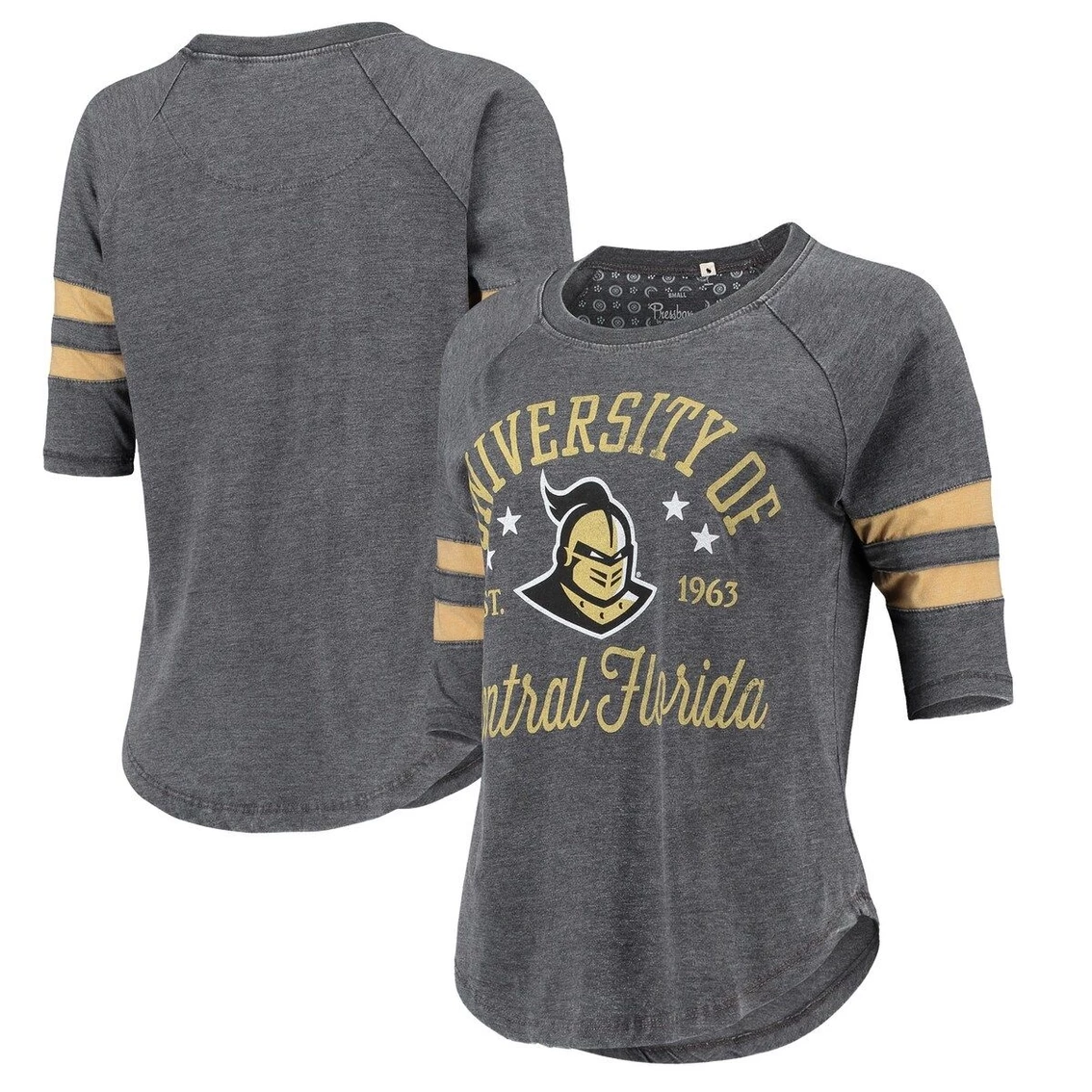 Wholesale ✔️ Women's Pressbox Black UCF Knights Jade Vintage Washed 3/4-Sleeve Jersey T-Shirt ❤️ 4 Wholesale ✔️ Women's Pressbox Black UCF Knights Jade Vintage Washed 3/4-Sleeve Jersey T-Shirt ❤️ - Image 2