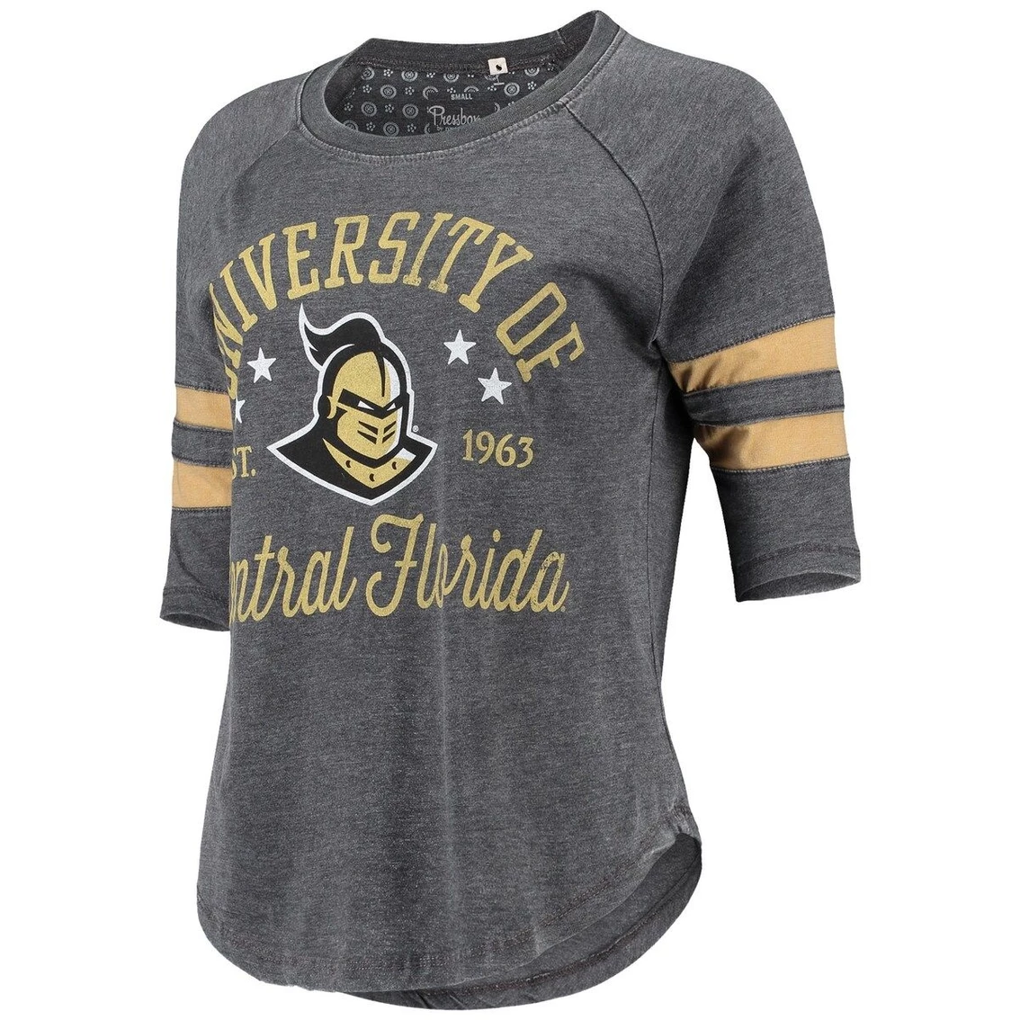 Wholesale ✔️ Women's Pressbox Black UCF Knights Jade Vintage Washed 3/4-Sleeve Jersey T-Shirt ❤️ 5 Wholesale ✔️ Women's Pressbox Black UCF Knights Jade Vintage Washed 3/4-Sleeve Jersey T-Shirt ❤️ - Image 3