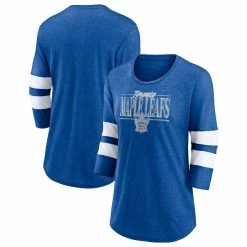 Best reviews of ✨ Women's Fanatics Branded Heathered Royal/White Toronto Maple Leafs Full Shield 3/4-Sleeve Tri-Blend Raglan Scoop Neck T-Shirt 🌟