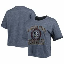 Best Sale 💯 Women's League Collegiate Wear Heather Gray Florida State Seminoles Intramural Midi Seal Tri-Blend T-Shirt 👏 -women‘s clothing store unnamed file 1087
