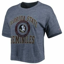 Best Sale 💯 Women's League Collegiate Wear Heather Gray Florida State Seminoles Intramural Midi Seal Tri-Blend T-Shirt 👏 -women‘s clothing store unnamed file 1088