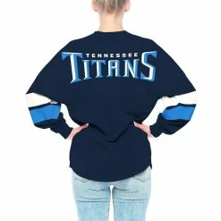 Best Pirce 👍 Women's Fanatics Branded Navy Tennessee Titans Spirit Jersey Lace-Up V-Neck Long Sleeve T-Shirt 😉 -women‘s clothing store unnamed file 1140