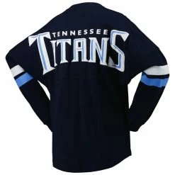 Best Pirce 👍 Women's Fanatics Branded Navy Tennessee Titans Spirit Jersey Lace-Up V-Neck Long Sleeve T-Shirt 😉 -women‘s clothing store unnamed file 1141