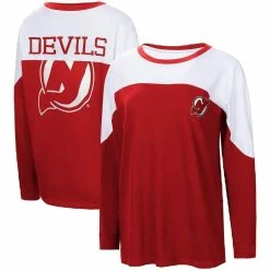 Coupon 🌟 Women's G-III 4Her By Carl Banks Red New Jersey Devils Pop Fly Long Sleeve T-Shirt 🔔