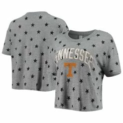 Wholesale 👏 Women's Alternative Apparel Gray Tennessee Volunteers Headliner Stars Cropped Tri-Blend T-Shirt 😀