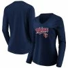 New 🤩 Women's Fanatics Branded Navy Minnesota Twins Core Team Lockup Long Sleeve V-Neck T-Shirt ❤️ -women‘s clothing store unnamed file 1164