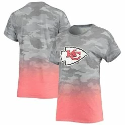 Cheap 😀 Outerstuff Juniors Gray/Red Kansas City Chiefs Beth Camo Dip-Dye T-Shirt 🔥 -women‘s clothing store unnamed file 1173