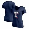 Best Sale ✨ Women's Fanatics Branded Navy Texas Rangers Red White & Team V-Neck T-Shirt ⭐ -women‘s clothing store unnamed file 1176