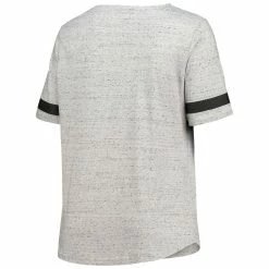 Best reviews of ⭐ Profile 👩 Women's Heathered Gray Washington Commanders Plus Size Lace-Up V-Neck T-Shirt 😍 -women‘s clothing store unnamed file 1187