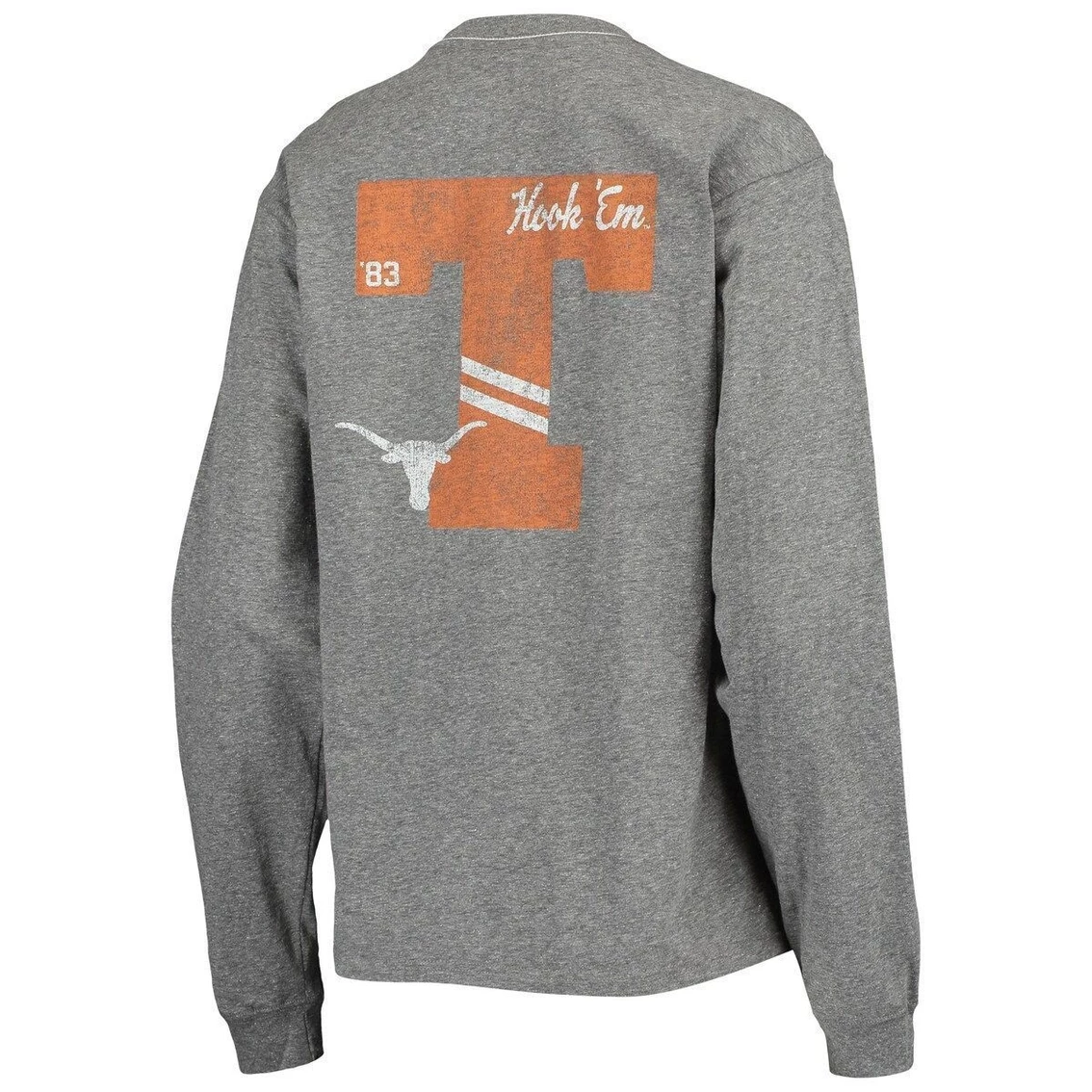 Budget β Women's League Collegiate Wear Heathered Gray Texas Longhorns Pocket Oversized Long Sleeve T-Shirt π 6 Budget β Women's League Collegiate Wear Heathered Gray Texas Longhorns Pocket Oversized Long Sleeve T-Shirt π - Image 4