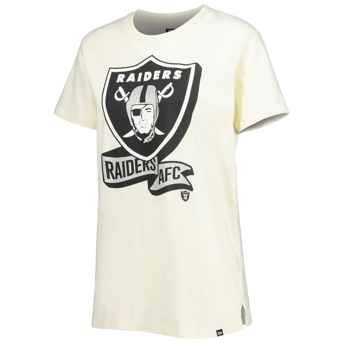 Hot Sale π Women's New Era Cream Las Vegas Raiders Chrome Sideline T-Shirt π 5 Hot Sale π Women's New Era Cream Las Vegas Raiders Chrome Sideline T-Shirt π - Image 3