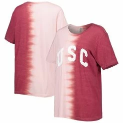 Best deal ✔️ Women's Gameday Couture Cardinal USC Trojans Find Your Groove Split-Dye T-Shirt ❤️