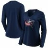Deals 👏 Women's Fanatics Branded Navy Columbus Blue Jackets Primary Logo Long Sleeve V-Neck T-Shirt 🧨 -women‘s clothing store unnamed file 1222