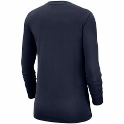 Deals 🔔 Women's Nike Navy West Virginia Mountaineers Logo Performance Long Sleeve T-Shirt 🛒 -women‘s clothing store unnamed file 1247