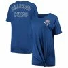 Hot Sale 🔔 Women's New Era Royal Chicago Cubs Slub Jersey Scoop Neck Side Tie T-Shirt 👏 -women‘s clothing store unnamed file 1264