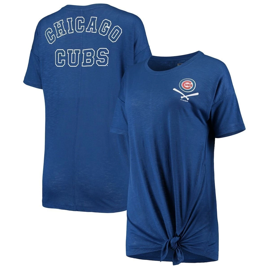 Hot Sale π Women's New Era Royal Chicago Cubs Slub Jersey Scoop Neck Side Tie T-Shirt π 3 Hot Sale π Women's New Era Royal Chicago Cubs Slub Jersey Scoop Neck Side Tie T-Shirt π