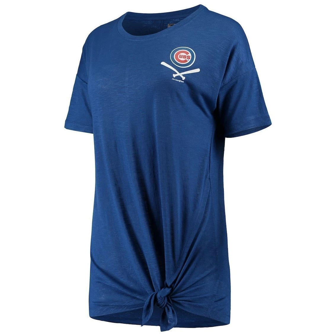 Hot Sale π Women's New Era Royal Chicago Cubs Slub Jersey Scoop Neck Side Tie T-Shirt π 5 Hot Sale π Women's New Era Royal Chicago Cubs Slub Jersey Scoop Neck Side Tie T-Shirt π - Image 3