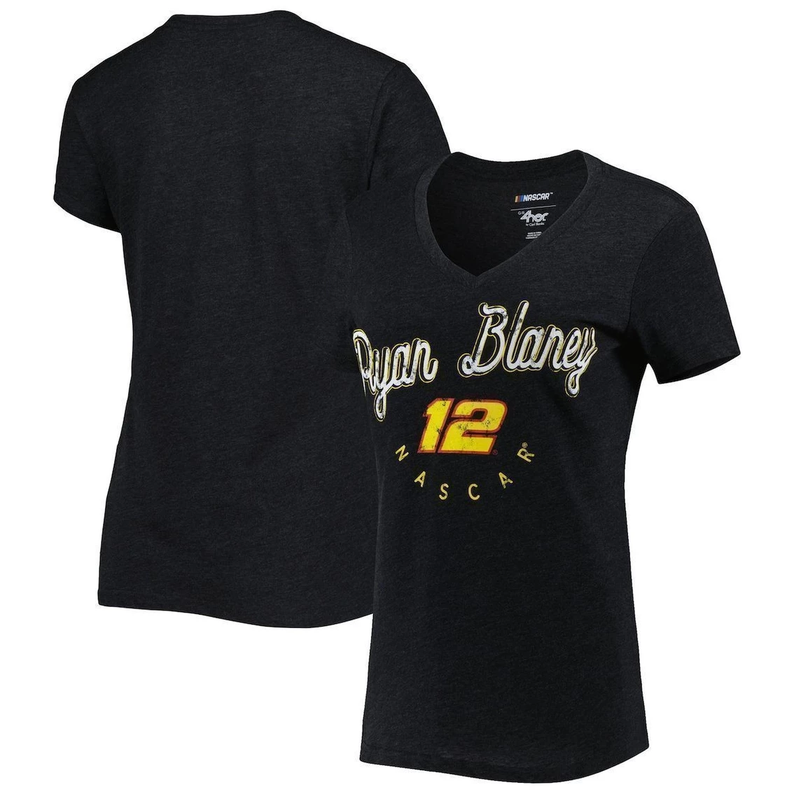 Discount π Women's G-III 4Her By Carl Banks Black Ryan Blaney Bump & Run V-Neck T-Shirt π 3 Discount π Women's G-III 4Her By Carl Banks Black Ryan Blaney Bump & Run V-Neck T-Shirt π