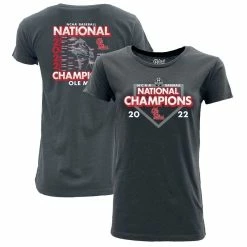 Hot Sale 😀 Women's Blue 84 Heathered Navy Ole Miss Rebels 2022 NCAA Men's ⚾ Baseball College World Series Champions Schedule T-Shirt 😍 -women‘s clothing store unnamed file 1314