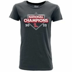 Hot Sale 😀 Women's Blue 84 Heathered Navy Ole Miss Rebels 2022 NCAA Men's ⚾ Baseball College World Series Champions Schedule T-Shirt 😍 -women‘s clothing store unnamed file 1315