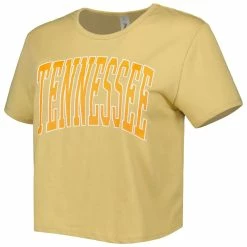 Wholesale 💯 Women's ZooZatz Tan Tennessee Volunteers Core Fashion Cropped T-Shirt 🔔 -women‘s clothing store unnamed file 1319