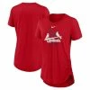 Discount 🎉 Women's Nike Red St. Louis Cardinals Side Cinch Fashion Tri-Blend Performance T-Shirt 🎁