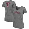 Best deal ⭐ Women's Fanatics Branded Heathered Gray Texas A&M Aggies Slab Serif 2-Hit V-Neck Tri-Blend T-Shirt 🥰 -women‘s clothing store unnamed file 1357