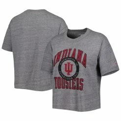 Outlet 🔔 Women's League Collegiate Wear Heather Gray Indiana Hoosiers Intramural Midi Seal Tri-Blend T-Shirt ⌛ -women‘s clothing store unnamed file 1370