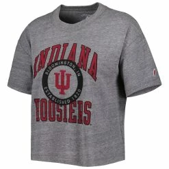 Outlet 🔔 Women's League Collegiate Wear Heather Gray Indiana Hoosiers Intramural Midi Seal Tri-Blend T-Shirt ⌛ -women‘s clothing store unnamed file 1371