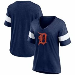 Hot Sale ⌛ Women's Fanatics Branded Heathered Navy Detroit Tigers Weathered Tri-Blend V-Neck T-Shirt ✨ 7 Hot Sale ⌛ Women's Fanatics Branded Heathered Navy Detroit Tigers Weathered Tri-Blend V-Neck T-Shirt ✨ -women‘s clothing store unnamed file 1378