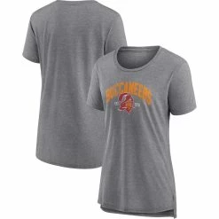 Coupon 😍 Women's Fanatics Branded Heathered Gray Tampa Bay Buccaneers Drop Back Modern Tri-Blend T-Shirt ✔️ -women‘s clothing store unnamed file 1390