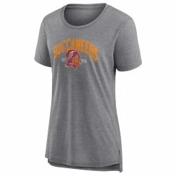 Coupon 😍 Women's Fanatics Branded Heathered Gray Tampa Bay Buccaneers Drop Back Modern Tri-Blend T-Shirt ✔️ -women‘s clothing store unnamed file 1391