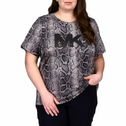 Wholesale π Michael Kors Plus Size Snake MK Logo Tee π