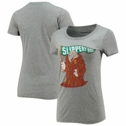 Cheapest 😍 Women's Homefield Heathered Gray Slippery Rock Pride Vintage Rocky The Rock Fur 🧥 Coat Tri-Blend T-Shirt ⌛