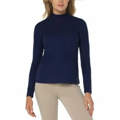 Best Pirce ❤️ Liverpool Misses Mock Neck Rib Top 🧨 -women‘s clothing store unnamed file 141