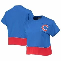 Budget 🎉 Women's Refried Apparel Royal Chicago Cubs Cropped T-Shirt ⭐