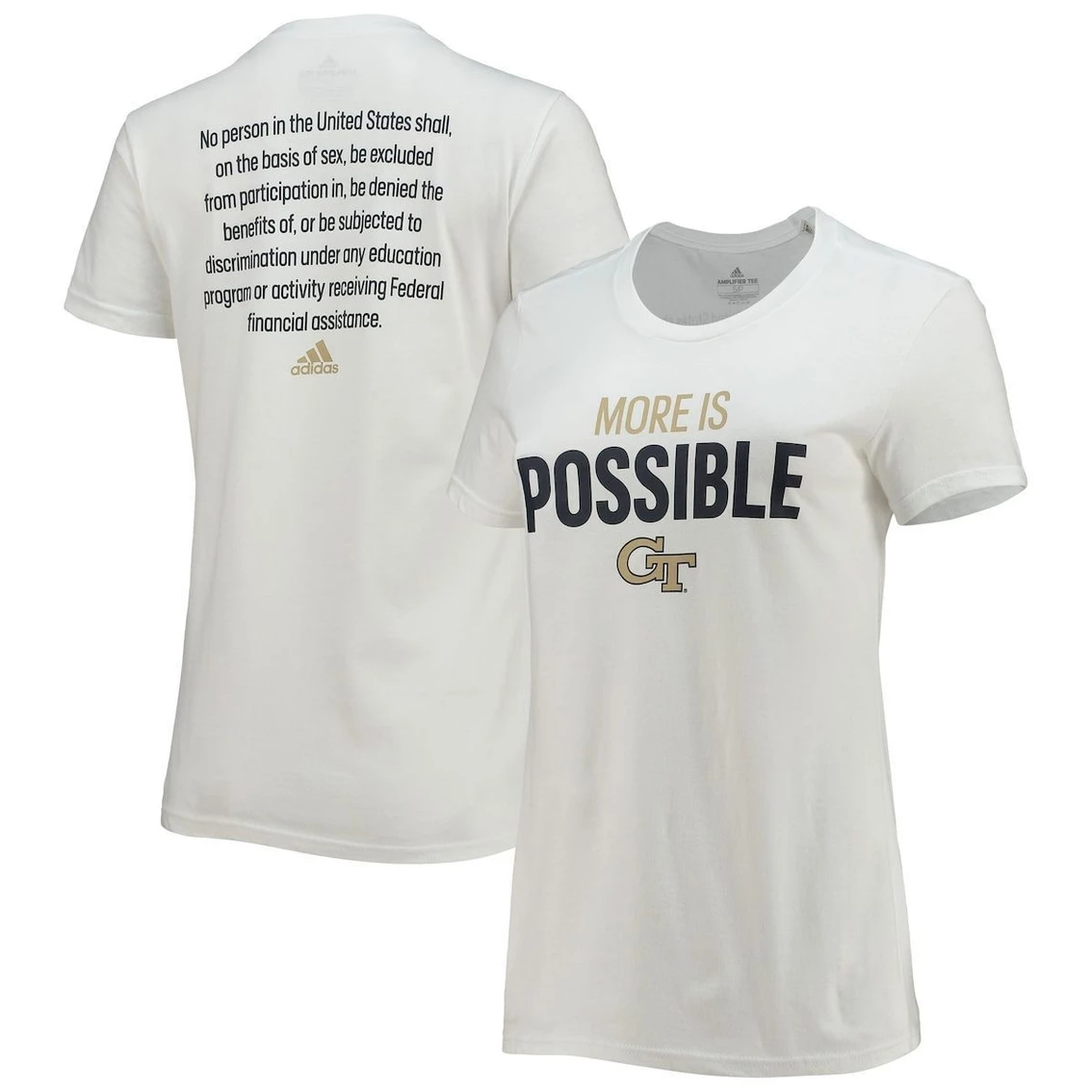Best Pirce π€© Women's Adidas White Georgia Tech Yellow Jackets More Is Possible T-Shirt βοΈ 3 Best Pirce π€© Women's Adidas White Georgia Tech Yellow Jackets More Is Possible T-Shirt βοΈ
