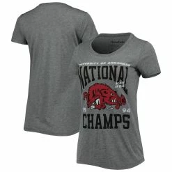 Brand new 🧨 Women's Homefield Heathered Gray Arkansas Razorbacks Vintage 1994 🏀 Basketball National Champs Tri-Blend T-Shirt 🥰