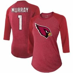 Best Pirce ⌛ Majestic Threads 👩 Women's Fanatics Branded Kyler Murray Cardinal Arizona Cardinals Team Player Name & Number Tri-Blend Raglan 3/4-Sleeve T-Shirt 🔥