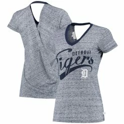 Cheap 👍 Women's Touch Navy Detroit Tigers Hail Mary V-Neck Back Wrap T-Shirt ⭐ -women‘s clothing store unnamed file 1456