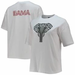 Top 10 ✨ Women's The Wild Collective White Alabama Crimson Tide Camo Boxy Graphic T-Shirt 🎉